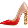 imageFSJ Women Jeweled High Heel Pointed Toe Pump Slip On Sparkling Crystal Bead Heel Sexy Ladies Bridal Evening Shoes Size 415 USRednude