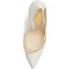 imageFSJ Women Jeweled High Heel Pointed Toe Pump Slip On Sparkling Crystal Bead Heel Sexy Ladies Bridal Evening Shoes Size 415 USWhite
