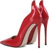 imageFSJ Women Pointed Toe High Heels Sexy Stiletto Pumps Slip On Faux Leather Rhinestone Heeled Sparkly Prom Wedding Dress Shoes Size 415 USRed
