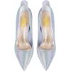 imageFSJ Women Pointed Toe High Heels Sexy Stiletto Pumps Slip On Faux Leather Rhinestone Heeled Sparkly Prom Wedding Dress Shoes Size 415 USSilver