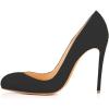 imageFSJ Women Stiletto High Heels Pumps Pointed Toe Slide Formal Party Evening Dress Shoes US Size 415 MBlack