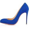 imageFSJ Women Stiletto High Heels Pumps Pointed Toe Slide Formal Party Evening Dress Shoes US Size 415 MBlue