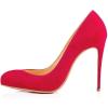 imageFSJ Women Stiletto High Heels Pumps Pointed Toe Slide Formal Party Evening Dress Shoes US Size 415 MRed