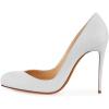imageFSJ Women Stiletto High Heels Pumps Pointed Toe Slide Formal Party Evening Dress Shoes US Size 415 MWhite