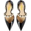 imageFSJ Women Stylish Pointed Toe One Strap with Pearls Sandals Stiletto High Heel Slip On Evening Dress Ladies Shoes Size 415 USBlack