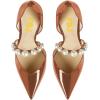 imageFSJ Women Stylish Pointed Toe One Strap with Pearls Sandals Stiletto High Heel Slip On Evening Dress Ladies Shoes Size 415 USSienna