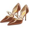 imageFSJ Women Stylish Pointed Toe One Strap with Pearls Sandals Stiletto High Heel Slip On Evening Dress Ladies Shoes Size 415 USSienna