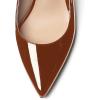 imageFSJ Women Trendy Metallic Gold Chain High Heel Slingback Pumps Pointed Toe Adjustable Buckle Office Lady Party Shoes Size 415 USChocolate