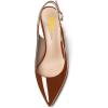 imageFSJ Women Trendy Metallic Gold Chain High Heel Slingback Pumps Pointed Toe Adjustable Buckle Office Lady Party Shoes Size 415 USChocolate