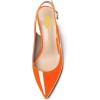 imageFSJ Women Trendy Metallic Gold Chain High Heel Slingback Pumps Pointed Toe Adjustable Buckle Office Lady Party Shoes Size 415 USOrange