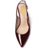 imageFSJ Women Trendy Metallic Gold Chain High Heel Slingback Pumps Pointed Toe Adjustable Buckle Office Lady Party Shoes Size 415 USRed