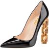 imageFSJ Women Jeweled High Heel Pointed Toe Pump Slip On Sparkling Crystal Bead Heel Sexy Ladies Bridal Evening Shoes Size 415 USBlack
