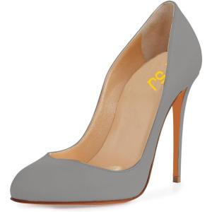 imageFSJ Women Stiletto High Heels Pumps Pointed Toe Slide Formal Party Evening Dress Shoes US Size 415 MGrey