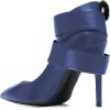 imageFSJ Women Classic Pointed Toe Stiletto High Heel Cross Strap Pumps Ankle Strap Buckle Evening Dress Shoes Size 415 USBlue