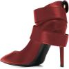 imageFSJ Women Classic Pointed Toe Stiletto High Heel Cross Strap Pumps Ankle Strap Buckle Evening Dress Shoes Size 415 USRed