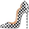 imageFSJ Women Classic Pointed Toe Stiletto High Heels Pumps Starry Slip On Lady Casual Dress Party Shoes Size 415 USBlack