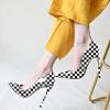 imageFSJ Women Classic Pointed Toe Stiletto High Heels Pumps Starry Slip On Lady Casual Dress Party Shoes Size 415 USBlack