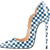 imageFSJ Women Classic Pointed Toe Stiletto High Heels Pumps Starry Slip On Lady Casual Dress Party Shoes Size 415 USBlue
