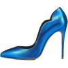 imageFSJ Women Classic Pointed Toe Stiletto High Heels Pumps Starry Slip On Lady Casual Dress Party Shoes Size 415 USBlue2