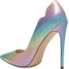 imageFSJ Women Classic Pointed Toe Stiletto High Heels Pumps Starry Slip On Lady Casual Dress Party Shoes Size 415 USColorful1