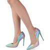 imageFSJ Women Classic Pointed Toe Stiletto High Heels Pumps Starry Slip On Lady Casual Dress Party Shoes Size 415 USColorful1