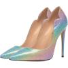 imageFSJ Women Classic Pointed Toe Stiletto High Heels Pumps Starry Slip On Lady Casual Dress Party Shoes Size 415 USColorful1