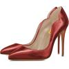 imageFSJ Women Classic Pointed Toe Stiletto High Heels Pumps Starry Slip On Lady Casual Dress Party Shoes Size 415 USDarkred