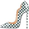 imageFSJ Women Classic Pointed Toe Stiletto High Heels Pumps Starry Slip On Lady Casual Dress Party Shoes Size 415 USGreen