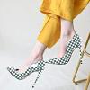 imageFSJ Women Classic Pointed Toe Stiletto High Heels Pumps Starry Slip On Lady Casual Dress Party Shoes Size 415 USGreen