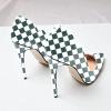 imageFSJ Women Classic Pointed Toe Stiletto High Heels Pumps Starry Slip On Lady Casual Dress Party Shoes Size 415 USGreen
