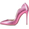 imageFSJ Women Classic Pointed Toe Stiletto High Heels Pumps Starry Slip On Lady Casual Dress Party Shoes Size 415 USPink