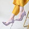 imageFSJ Women Classic Pointed Toe Stiletto High Heels Pumps Starry Slip On Lady Casual Dress Party Shoes Size 415 USPurple