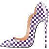 imageFSJ Women Classic Pointed Toe Stiletto High Heels Pumps Starry Slip On Lady Casual Dress Party Shoes Size 415 USPurple