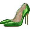 imageFSJ Women Classic Pointed Toe Stiletto High Heels Pumps Starry Slip On Lady Casual Dress Party Shoes Size 415 USSeagreen