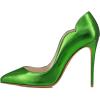 imageFSJ Women Classic Pointed Toe Stiletto High Heels Pumps Starry Slip On Lady Casual Dress Party Shoes Size 415 USSeagreen