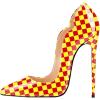 imageFSJ Women Classic Pointed Toe Stiletto High Heels Pumps Starry Slip On Lady Casual Dress Party Shoes Size 415 USYellow