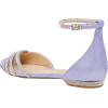 imageFSJ Women Comfy Studded Strap Pointed Toe Sandals Low Heel Ankle Strap Buckle Ladies Casual Walking Flat Shoes Size 415 USBlue Purple