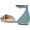 imageFSJ Women Comfy Studded Strap Pointed Toe Sandals Low Heel Ankle Strap Buckle Ladies Casual Walking Flat Shoes Size 415 USCyan