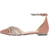 imageFSJ Women Comfy Studded Strap Pointed Toe Sandals Low Heel Ankle Strap Buckle Ladies Casual Walking Flat Shoes Size 415 USPink