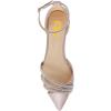 imageFSJ Women Comfy Studded Strap Pointed Toe Sandals Low Heel Ankle Strap Buckle Ladies Casual Walking Flat Shoes Size 415 USThistle