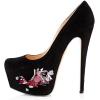 imageFSJ Women Extreme High Stiletto Heels Platform Pumps Slip On Pointed Toe Sexy Dress Shoe US Size 415 MBlack Fish