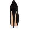 imageFSJ Women Extreme High Stiletto Heels Platform Pumps Slip On Pointed Toe Sexy Dress Shoe US Size 415 MBlack Floral