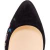imageFSJ Women Extreme High Stiletto Heels Platform Pumps Slip On Pointed Toe Sexy Dress Shoe US Size 415 MBlack Floral