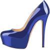 imageFSJ Women Extreme High Stiletto Heels Platform Pumps Slip On Pointed Toe Sexy Dress Shoe US Size 415 MBlue