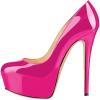 imageFSJ Women Extreme High Stiletto Heels Platform Pumps Slip On Pointed Toe Sexy Dress Shoe US Size 415 MFuchsia