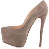 imageFSJ Women Extreme High Stiletto Heels Platform Pumps Slip On Pointed Toe Sexy Dress Shoe US Size 415 MKhaki