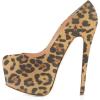 imageFSJ Women Extreme High Stiletto Heels Platform Pumps Slip On Pointed Toe Sexy Dress Shoe US Size 415 MLeopard