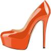 imageFSJ Women Extreme High Stiletto Heels Platform Pumps Slip On Pointed Toe Sexy Dress Shoe US Size 415 MOrange