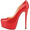 imageFSJ Women Extreme High Stiletto Heels Platform Pumps Slip On Pointed Toe Sexy Dress Shoe US Size 415 MRed