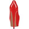 imageFSJ Women Extreme High Stiletto Heels Platform Pumps Slip On Pointed Toe Sexy Dress Shoe US Size 415 MRed Patent